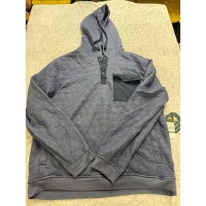 Horizon Bass Creek Outfitters Mens XL Quilted Hoodie Henley Blue HO432461-WIH